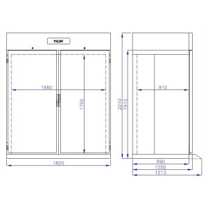 Congélateur Roll-In Inox - 1400 L - CombiSteel