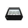 Black Countertop Ice Cream Display - Static - 3 x 5 L - Customer Side - CombiSteel