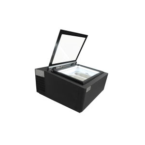 Vitrine à Glace à Poser Noire - Statique - 3 x 5 L - Côté Client - CombiSteel