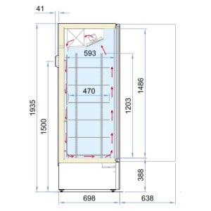 Negative Refrigerated Cabinet - Ventilated Seafood - 353 L - CombiSteel