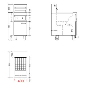 Friteuse sur Coffre Electrique - 2 x 12,5 L - CombiSteel