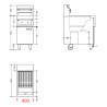 Fritteuse auf elektrischer Truhe - 2 x 12,5 L - CombiSteel