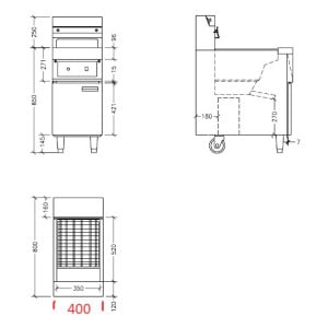 Friteuse sur Coffre Electrique - 25 L - CombiSteel