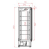 Positive Refrigerated Display Case 2 Doors Black - 1000L | CombiSteel