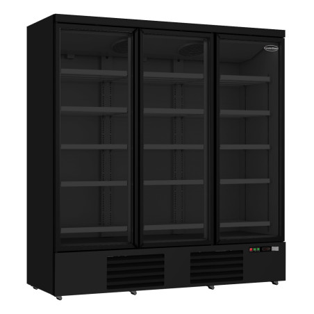 Refrigerated Display Case with 3 Black Doors - 1530 L | CombiSteel