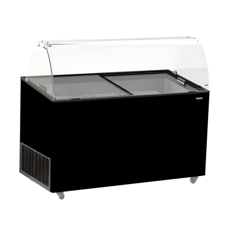 Black Ice Cream Display Case - Optimal storage for 10 x 5 L - Brand CombiSteel