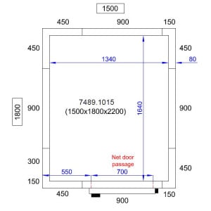 CombiSteel Cold Room Panel 1500x1800x2200 mm