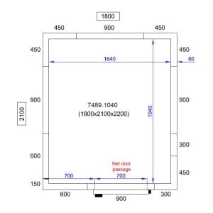 Panneau Chambre Froide CombiSteel 1800x2100x2200 - Qualité Inox AISI 430