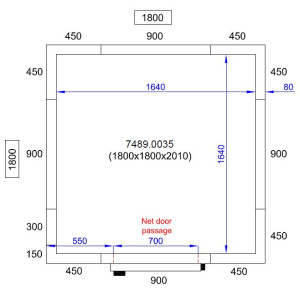 Panneau Chambre Froide - CombiSteel 1800x1800x2010 mm