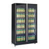 Refrigerated display case for drinks 2 glass doors Black 758 L CombiSteel