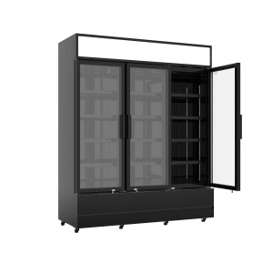 Refrigerated display case for drinks 3 doors Black 1065 L CombiSteel