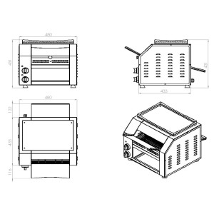 Toaster Förderband CombiSteel - 400 professionelle Qualitätsscheiben