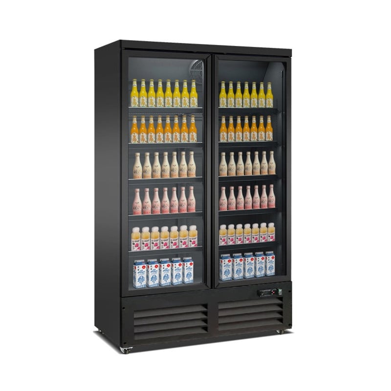 Black Drinks Display Case 2 Doors - 1000 L CombiSteel