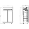 Getränkevitrine Schwarz CombiSteel - 1000 L, Glastüren und LED-Beleuchtung