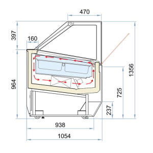 Vitrine à Glace Millenium - Combisteel Réfrigérée 16 bacs - LED