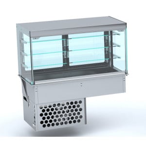 Drop-In Wall Refrigerated Display Case - L 1440 x D 720 mm - CombiSteel