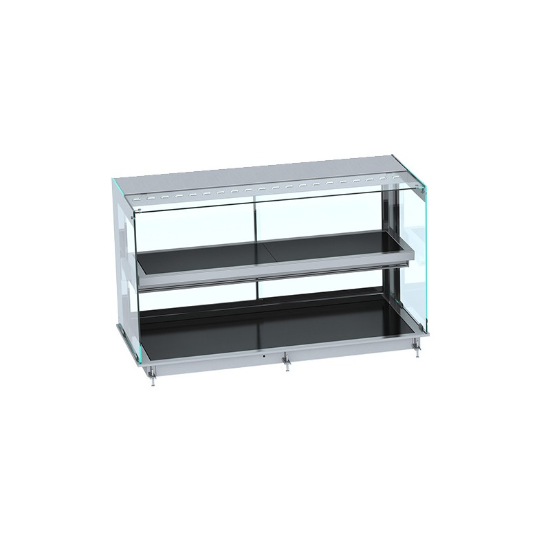 Vitrine Chauffante Drop-In avec Plaque Vitrocéramique - L 1440 x P 720 mm - CombiSteel