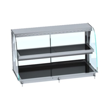 Gewölbte Warmhaltevitrine Drop-In mit Glaskeramikplatte - L 1440 x T 720 mm - CombiSteel