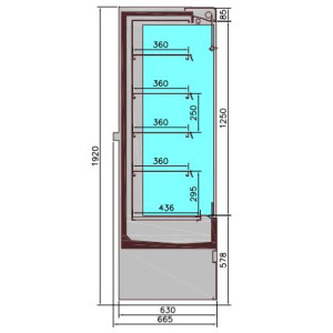 Jamie Wandkühlvitrine - 2,4 m² - CombiSteel