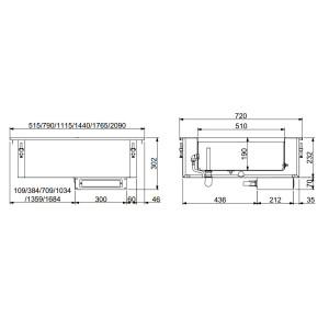 Bain-Marie Drop-In mit manueller Wasserbefüllung - GN 1/1 - CombiSteel