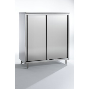 High Stainless Steel Cabinet with 2 Doors - L 1600 x D 600 mm - CombiSteel