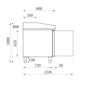 Kühlmöbel Pizza 2 Türen 390 L - Qualität CombiSteel