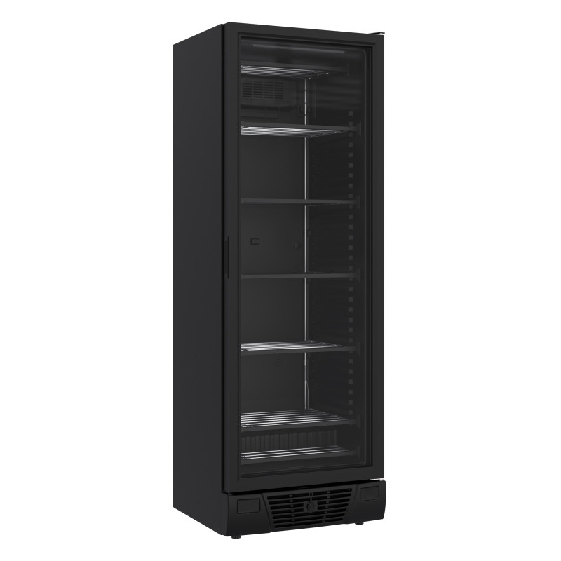 Schwarzer Negativ-Kühlschrank - Glastür - 382L - CombiSteel