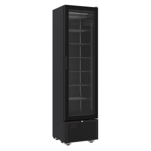 Schwarzer Negativ-Kühlschrank - 1 Glastür - 221 L - CombiSteel