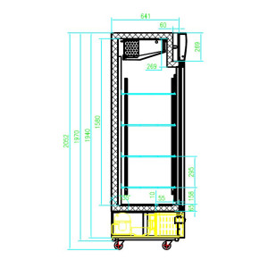 Positive Refrigerated Cabinet - 1 Glass Door - 460 L - CombiSteel