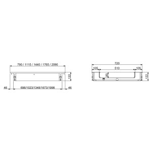 Eiswürfelbehälter Drop-In - 3/1 - CombiSteel