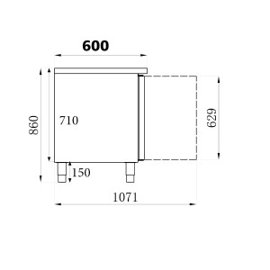 Table Réfrigérée Positive à 3 Portes - 386 L - CombiSteel