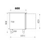 Positive Refrigerated Table 3 Doors CombiSteel - Stainless Steel, 386 L