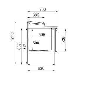 Saladette Kühltisch 3 Türen - 8 GN 1/6 Behälter - 392 L CombiSteel