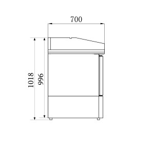 Gekühltes Pizzamöbel GN 1/1 - 3 Türen - Kapazität 230 L - CombiSteel