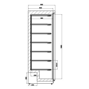 Negativer Kühlschrank aus Edelstahl Kap. 555L - CombiSteel