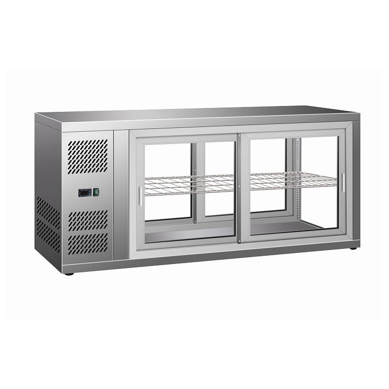 Refrigerated Pastry Display Case 150L - CombiSteel | Ventilated Cooling & LED Lighting