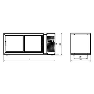 Kühlvitrine für Gebäck 150L - CombiSteel | Umluftkühlung & LED-Beleuchtung