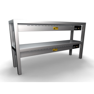 Ceramic Warming Shelf 2 Levels L 1200 x D 300 mm - CombiSteel