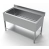 Stainless Steel Sink 1 - Backsplash and Shelf 1400x700 mm