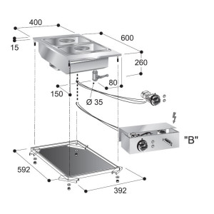 Elément de Bain-Marie Drop-In - CombiSteel