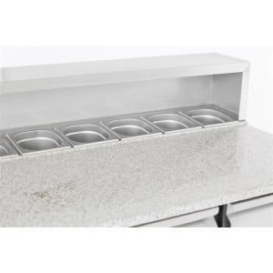 Refrigerated Pizza Cabinet with 3 Doors - 8 GN 1/6 Pans - CombiSteel