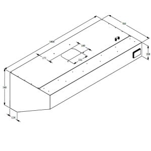 Hotte Murale Complète - 1600 mm - Avec Moteur, Led et Variateur - CombiSteel