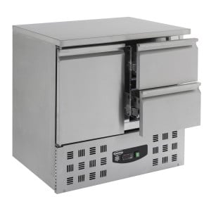 Compact Positive Refrigerated Table - 1 Door and 2 Drawers - 257 L - CombiSteel