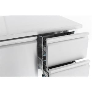 Compact Positive Refrigerated Table - 1 Door and 2 Drawers - 257 L - CombiSteel