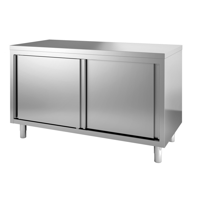 Stainless Steel Low Cabinet - 2 Doors - L 2000 x D 600 mm - CombiSteel