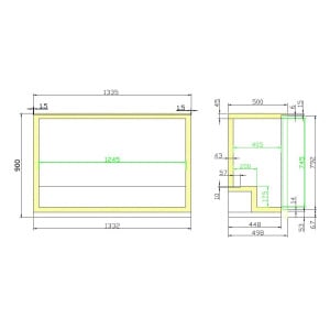 Refrigerated Back Bar 3 Swing Doors - 298 L - CombiSteel Efficient and Elegant