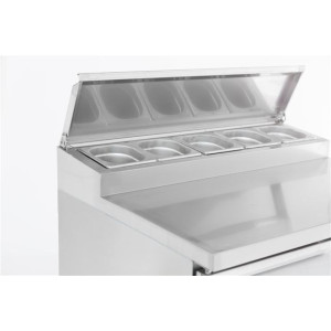 Refrigerated Saladette - 2 Doors - 5 GN 1/6 Pans - CombiSteel