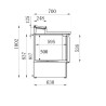 Kühlvitrine - 2 Türen - 5 GN 1/6 Behälter - CombiSteel