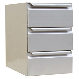 Block 3 Drawers Stainless Steel Table | CombiSteel - 400x630 mm