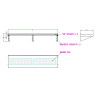 Stainless Steel Wall Shelf Brackets - Robust and Aesthetic - 1400x300 mm Combisteel